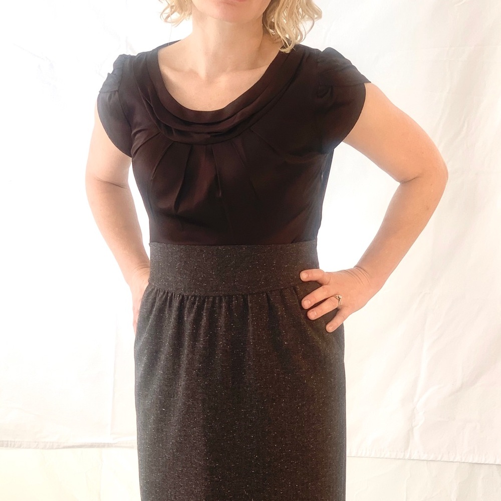 The Limited Collection Brown Tweed Dress Size 2
